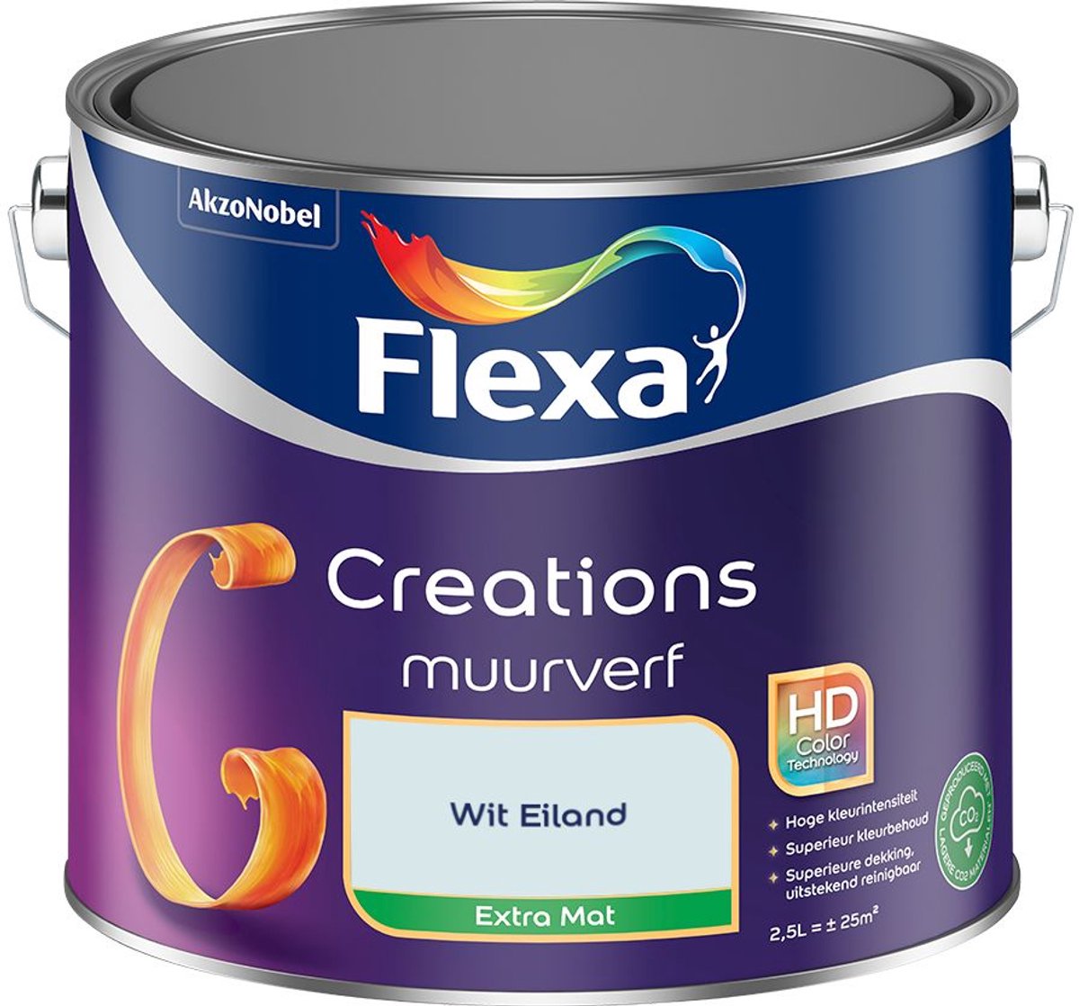 Flexa - Creations Muurverf Extra Mat - Wit Eiland - Mengverf - 2,5 L