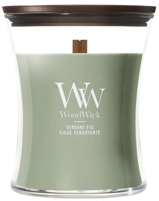 WoodWick Hourglass - Verdant Fig - Medium Geurkaars - 60 branduren