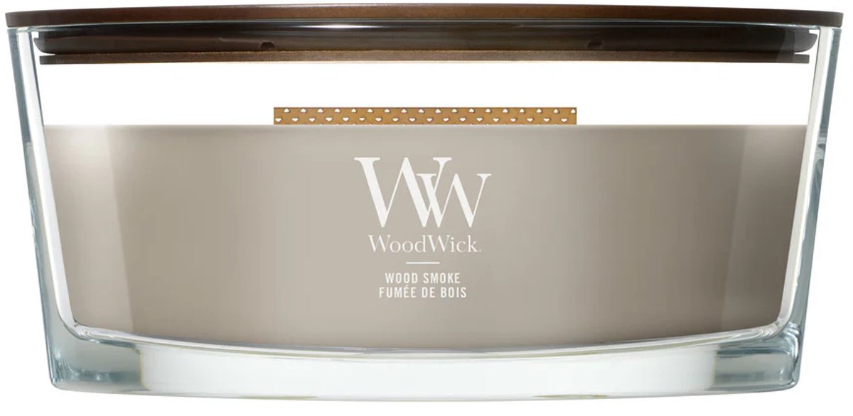 WoodWick Hearthwick - Wood Smoke - Ellipse Geurkaars - 50 branduren