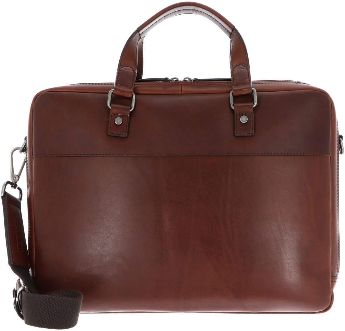 Leonhard Heyden Roma laptoptas 2-vaks 13 inch - Bruin
