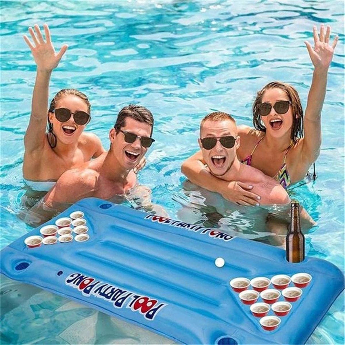 Opblaasbaar Speeltafel voor Feestjes en Zwembad - Voor Bierpong en Ontspanning