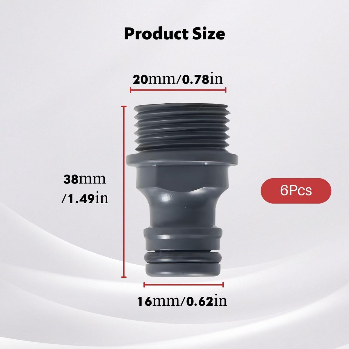 6 Stuks Tuinslang Snelkoppelingen 1/2 Inch Slangaansluiting – foto 6