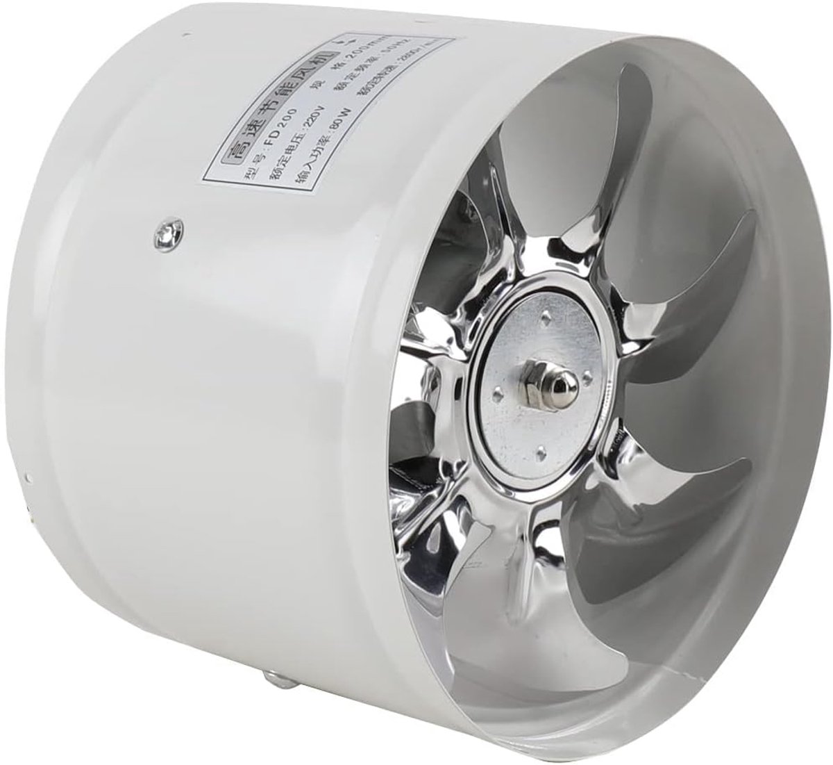 Inline Buisventilator 200mm 8 Inch - Krachtige Afzuigventilator voor Ventilatiesystemen