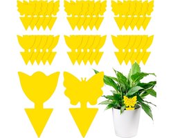 30 Stuks Gele Valvliegjes Vallen voor Binnen en Buiten Tegen Rouwvliegen en Bladluizen