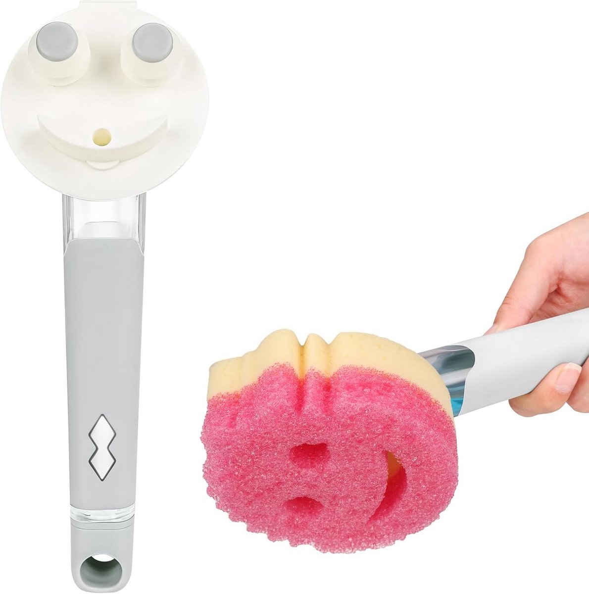 Vaatwasborstel met Zeepdispenser en Schuurspons Houder