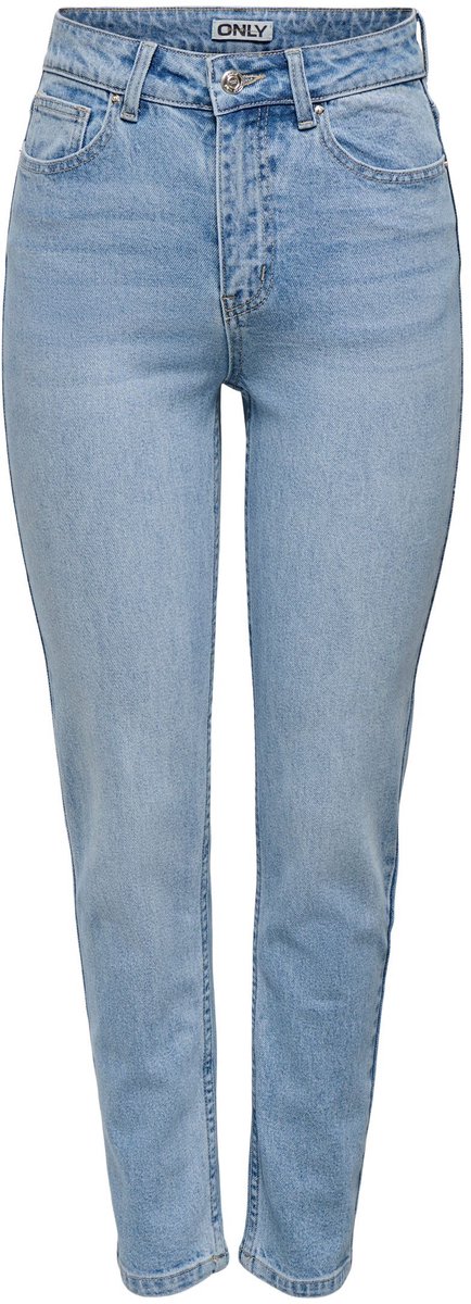 Only Dames Jeans Broeken ONLEMILY HW STRAIGHT ANK regular/straight Fit Blauw 25W / 30L Volwassenen