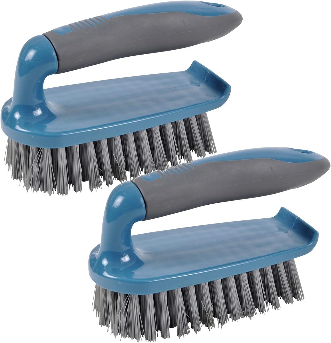 Set van 2 Comfortabele Schuurborstels met Handvat voor Grondige Reiniging
