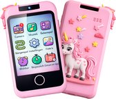 Banzoo® Kindertelefoon - Speelgoed Telefoon - Kindercamera - Fotocamera Kinderen - Fototoestel voor Kinderen - Kinder fotocamera - Kinder Fototoestel - HD Video & Camera - USB-C Oplaadbaar - Educatief Speelgoed - 48MP - Speelgoed - Unicorn - Roze