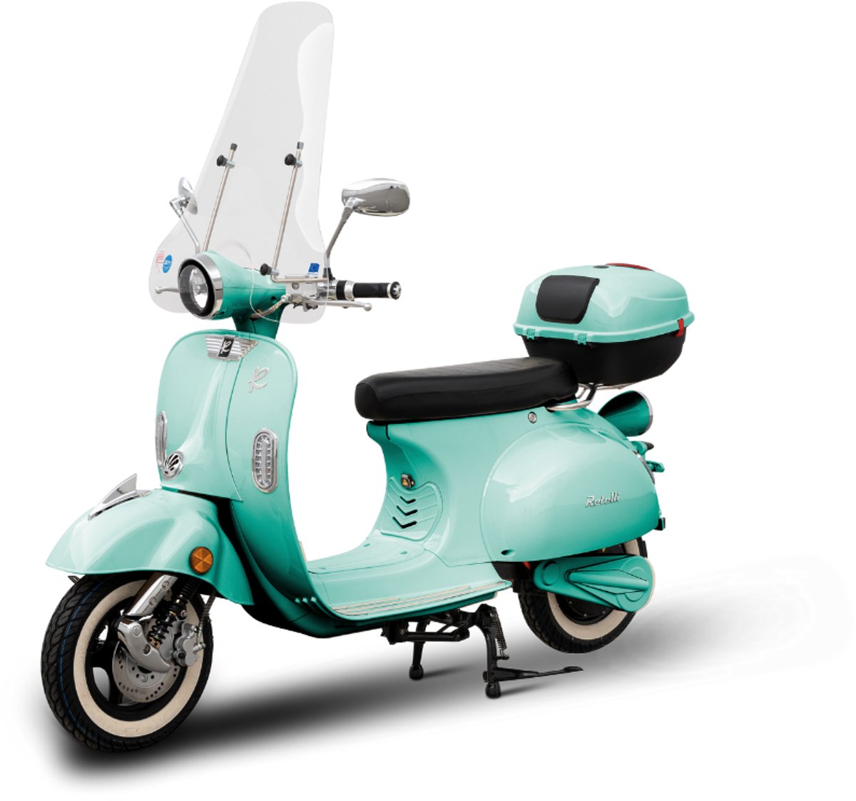 E-scooter - Retelli Vecchio Classico 20ah - mint - Keuze uit: Brom/snor - retro - incl kenteken, tenaamstelling en rijklaar maken
