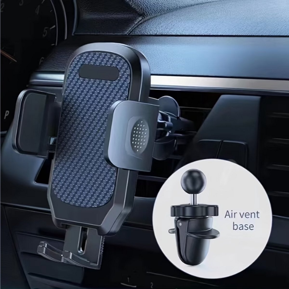 Telefoonhouder voor in de auto, met stevige clip voor in het luchtrooster