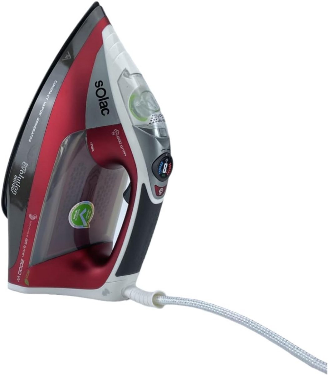Krachtig Droog- en Stoomstrijkijzer met Non-stick Zool 3000W