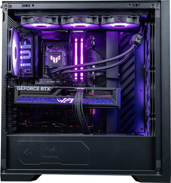 FlowUP x Powered By Asus - De Elite Gaming PC - AMD Ryzen 7 9800X3D - NVIDIA ROG STRIX RTX 5070 Ti 16GB - 32GB DDR5 RAM - 2TB - Waterkoeling