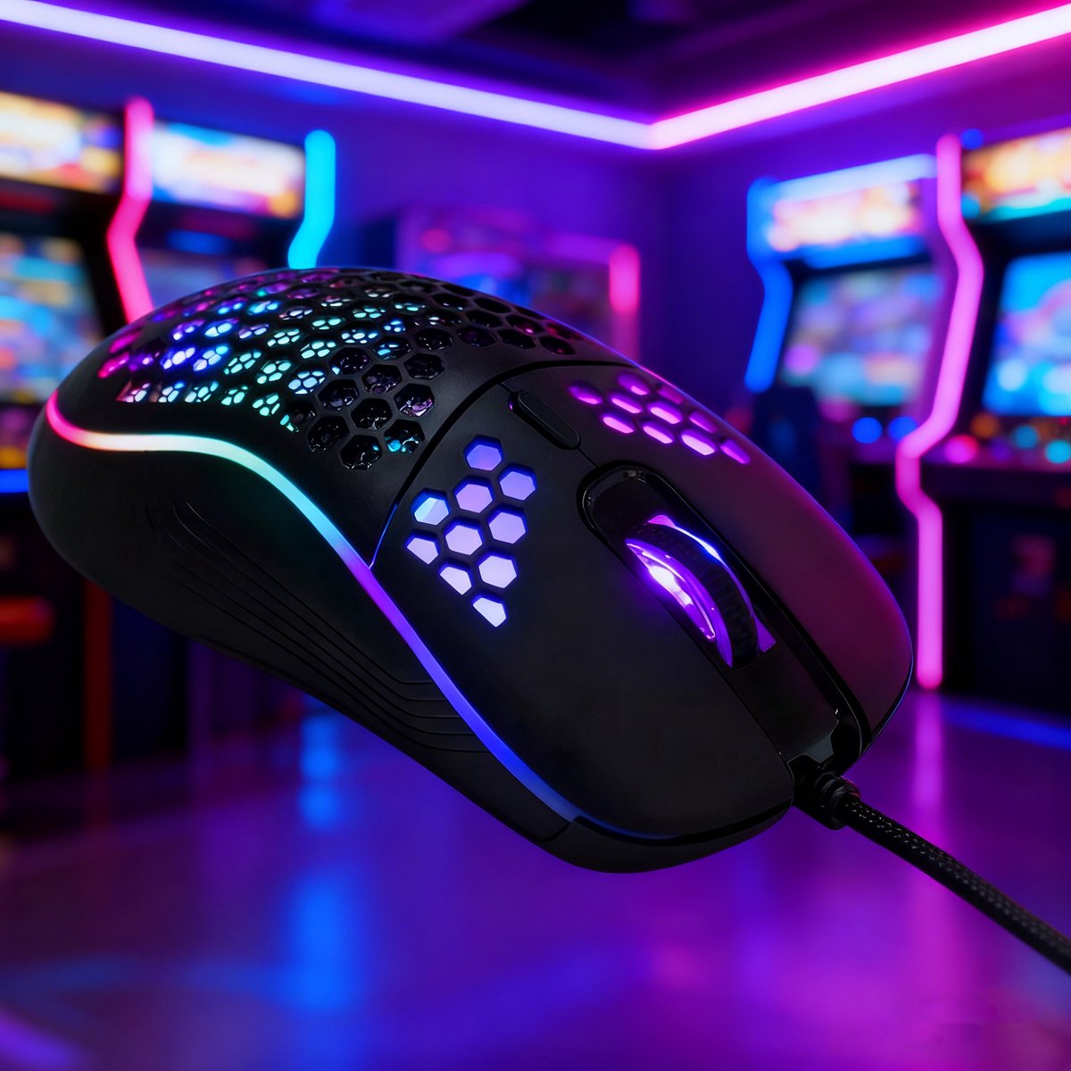 Zolveisa G40U RGB Gaming Muis – Bedraad – 7200 DPI – Lichtgewicht – PC & Laptop – Zwart