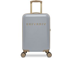 SUITSUIT Handbagage koffer 55x35x20 - Handbagage trolley - Lichtgewicht koffer - Reiskoffer - Veilig TSA cijferslot - Fusion koffer Frosted Grey - Grijs