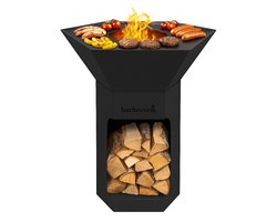 Barbecook Nestor Original - Houtbarbecue - Gegalvaniseerd staal - Zwart - 92x92x101cm