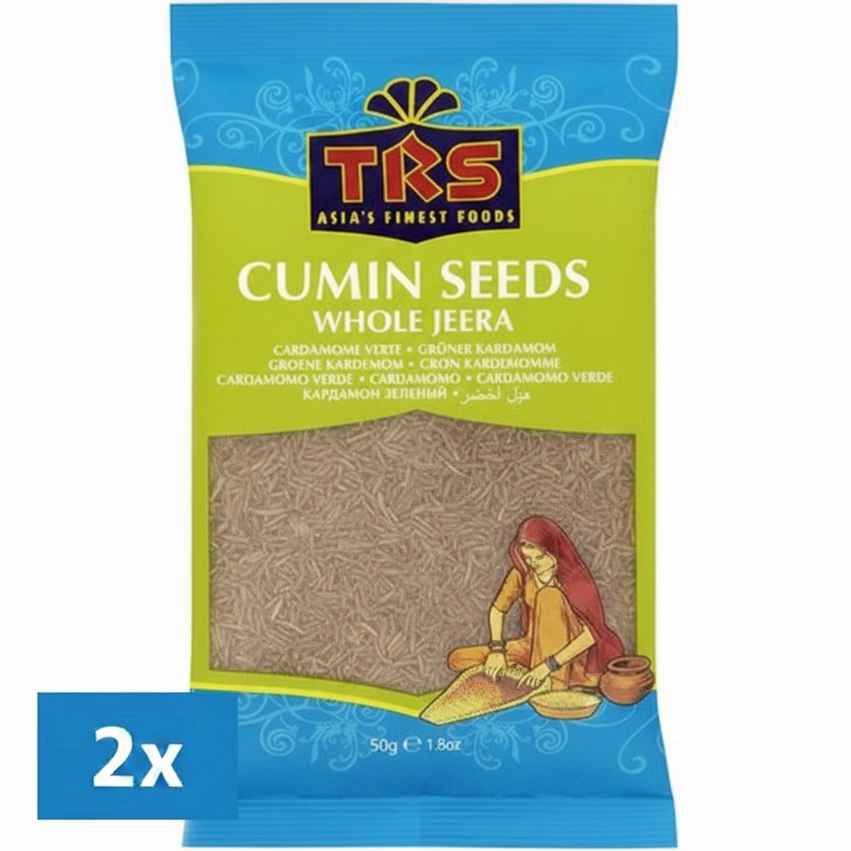 2 x TRS Jeera Komijn Heel – Hele Komijnzaadjes – Warm & Aards Aroma – Essentieel voor Curry’s & Rijstgerechten