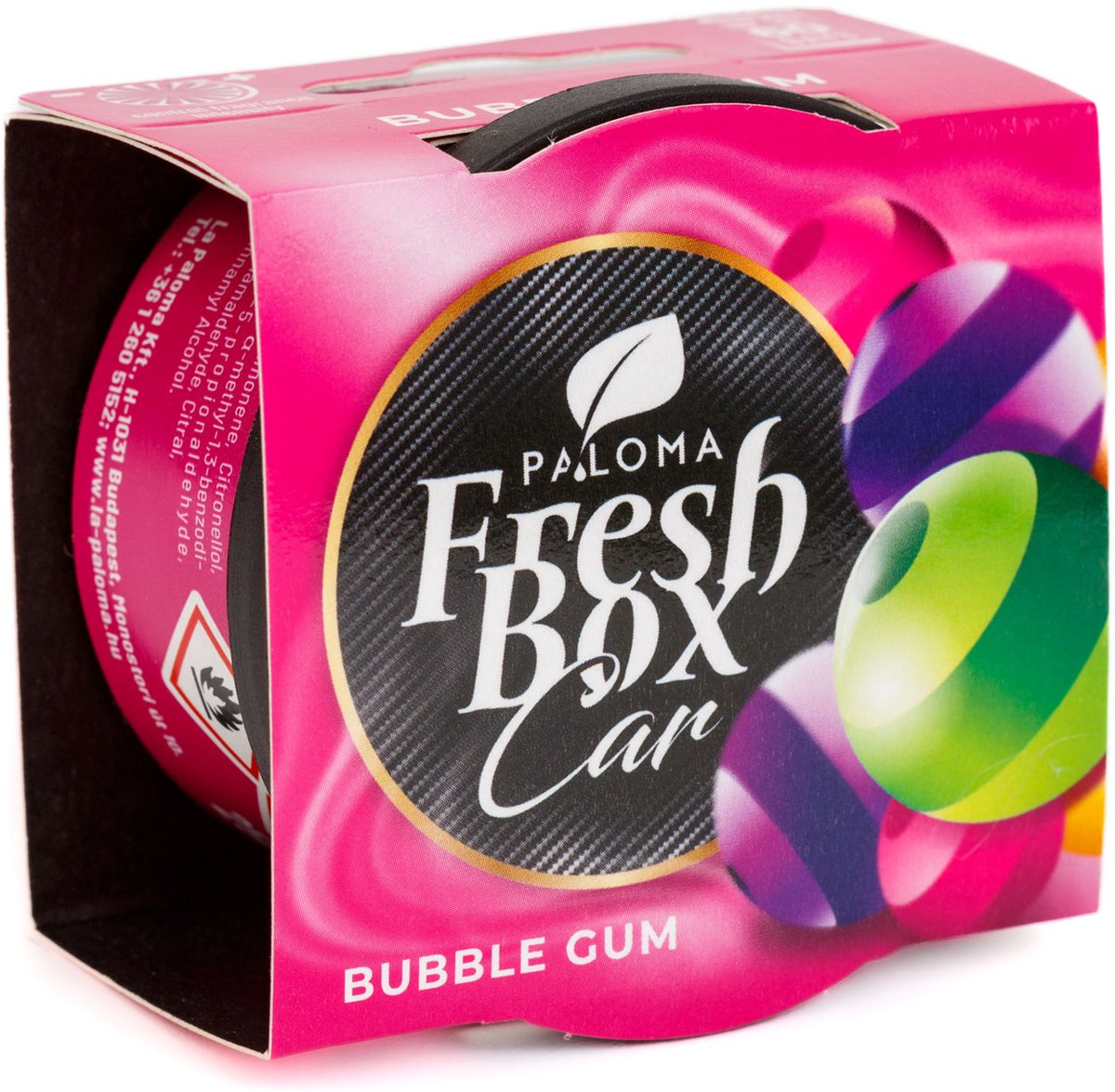 Auto Luchtverfrisser voor Bekerhouder - Paloma Fresh box - Bubble Gum - 25 g 1 Stuks [P20224]