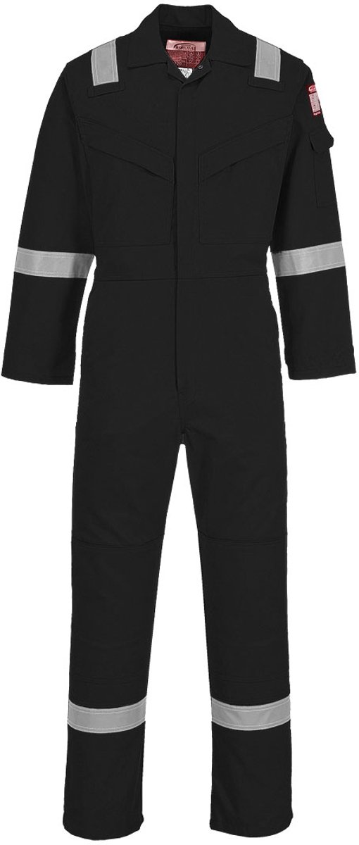 Portwest Super Lichtgewicht Antistatische Overall 210gm FR21 - Zwart - L