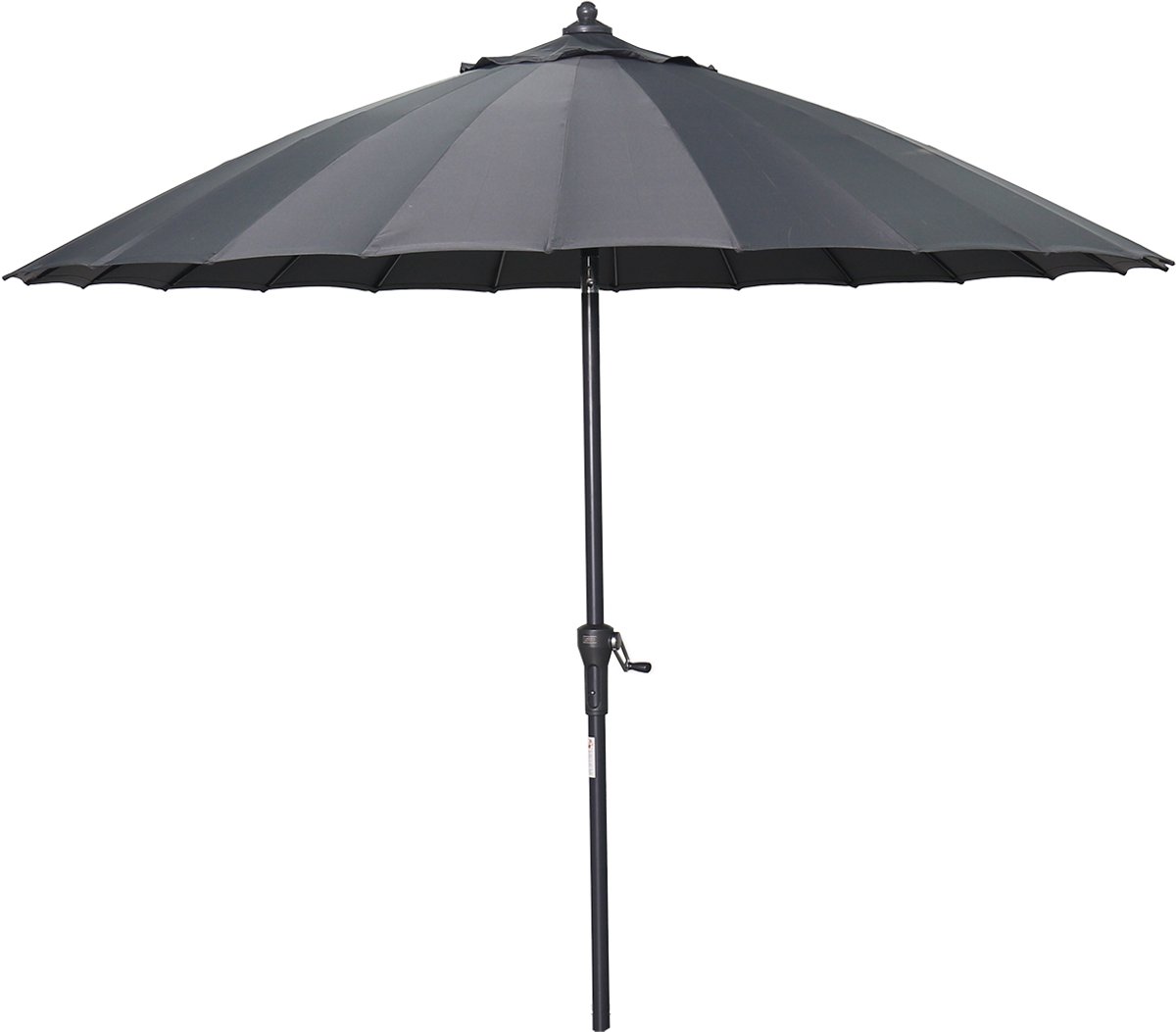 Manilla parasol - Ø250 cm - carbon black - donker grijs – foto 4