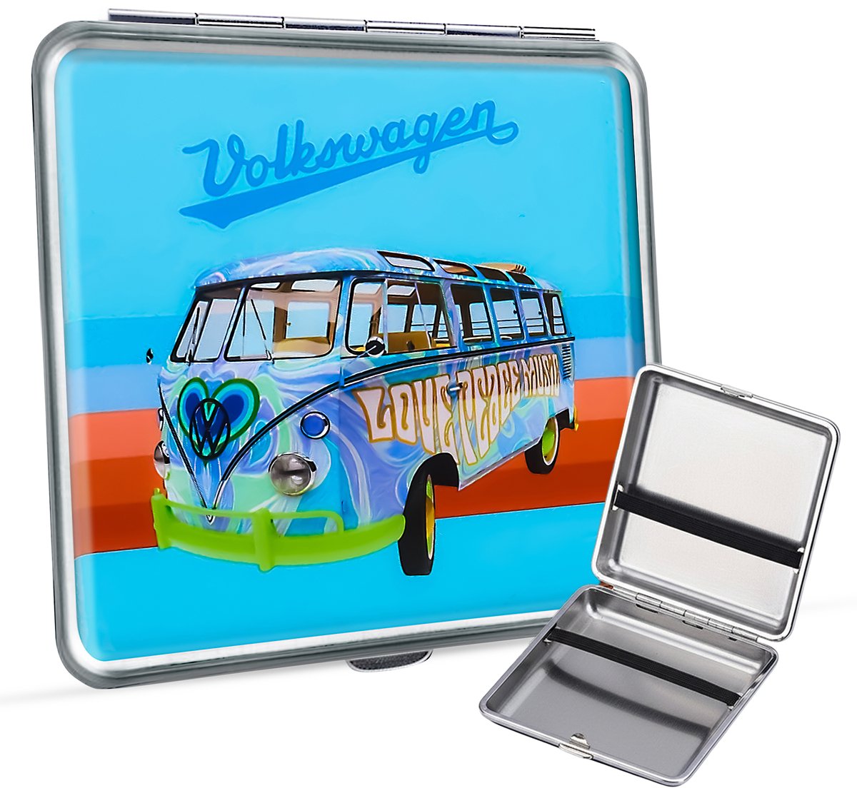 Volkswagen Sigarettendoosjes - Retro Hippiebus Design - 20 Sigaretten - Blauw