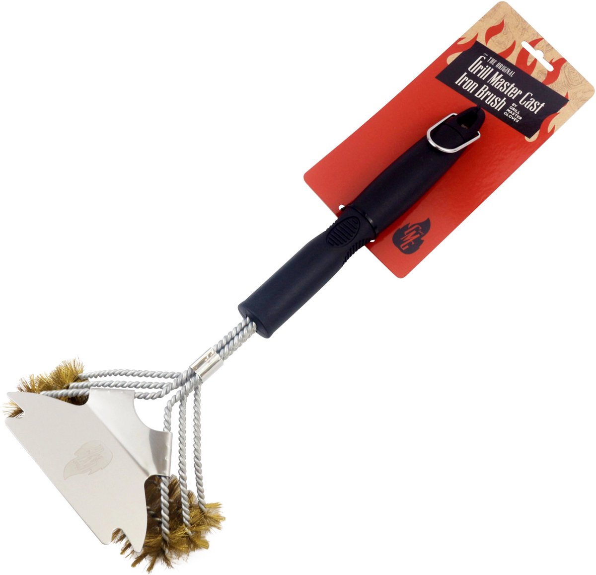 Grill Master Cast Iron Brush - Gietijzeren Borstel voor barbecue - BBQ schoonmaakborstel