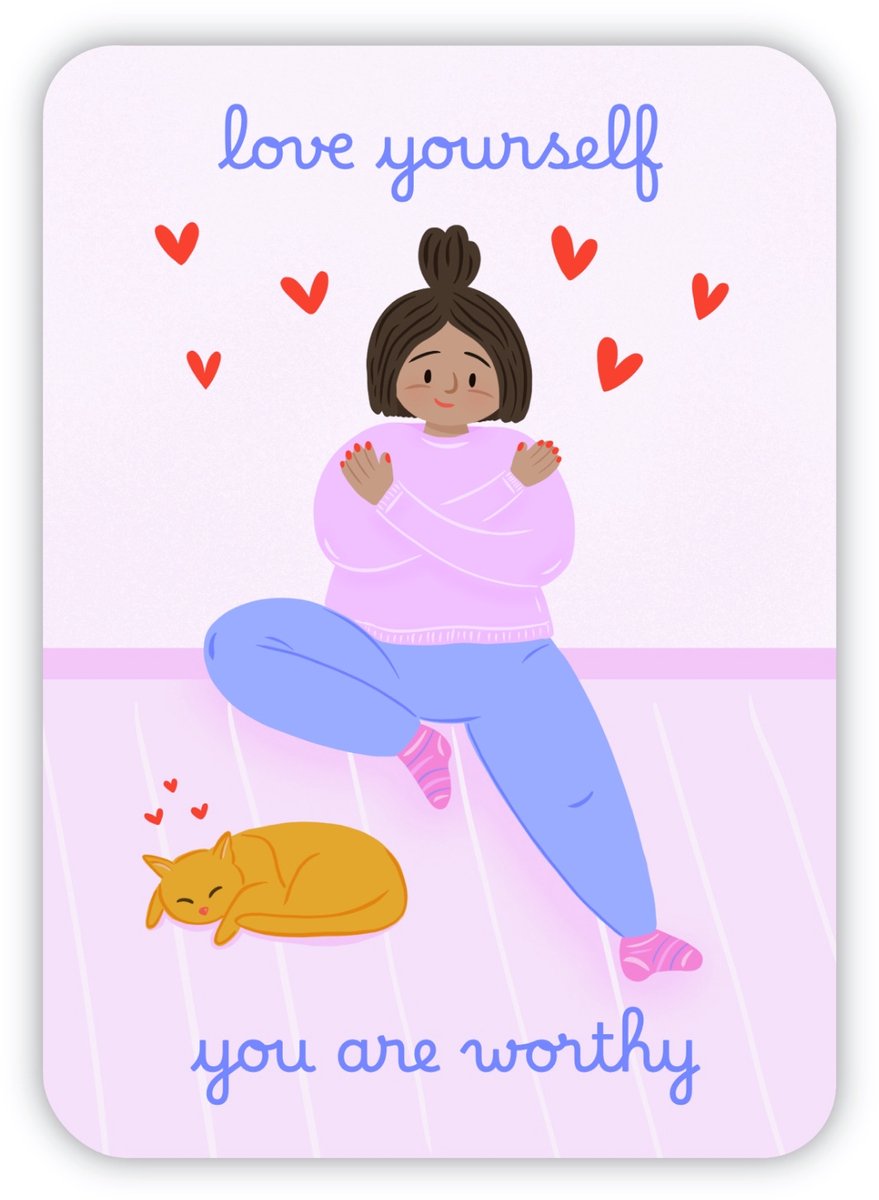 Valentijnskaart | Love Yourself You Are Worthy | Selflove |Valentijn | Valentijnsdag | Valentijnscadeau | Liefde | Wenskaart | Ansichtkaart | A6 | Duurzaam | 14 Februari | Kaartje | Liefde