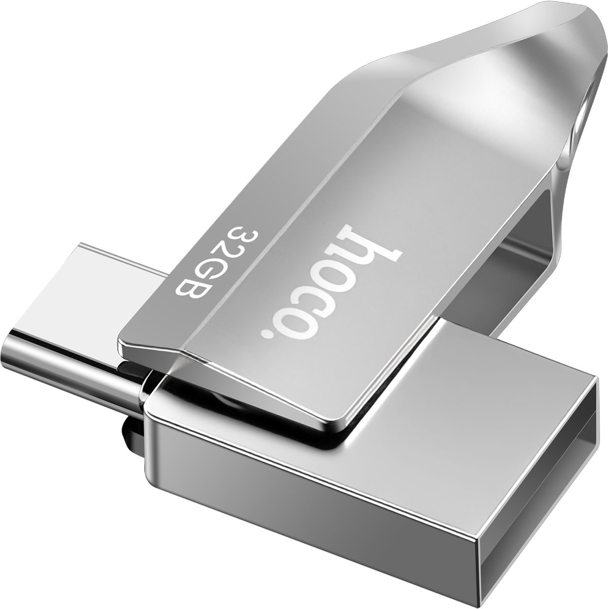 Hoco UD8 Usb-stick - USB-C/USB 3.0 A - 32 GB - zilver