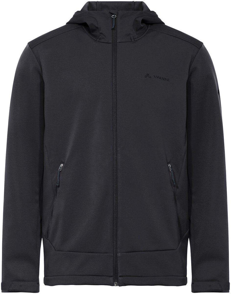 VAUDE Everhike softshell hoody softshell jack heren outdoor sportjassen niet-waterdicht winddicht softshell capuchonloos regular pasvorm Zwart