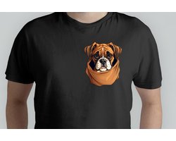 Pocket Boxer Buddy - T Shirt - Cute - Sarcastic - GoodVibes - Sarcasm - Funny - Gift - Cadeau - Sarcastisch - SarcastischeVibes - schattig - lief - feelgood - Hond - Dog