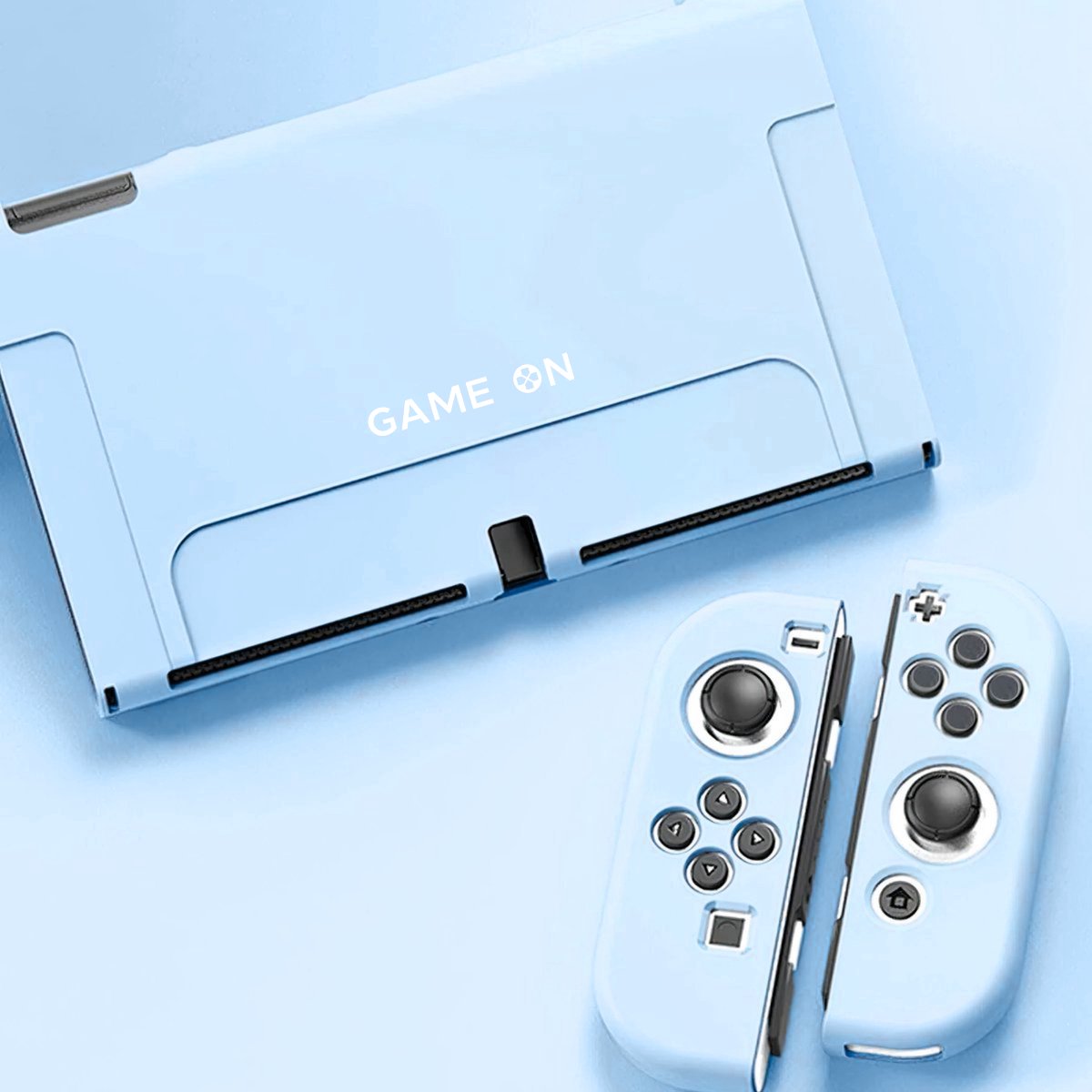 Xainy – Hard Case BLAUW geschikt voor Nintendo Switch OLED | Switch-games accessoires | beschermhoesje / cover voor de Nintendo Switch consoles | Screen protector & joycons pro controller grip inbegrepen | cadeau voor mannen – foto 2