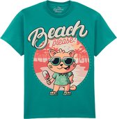 Beach Please - Cat The Coloured House T-shirt 3XL
