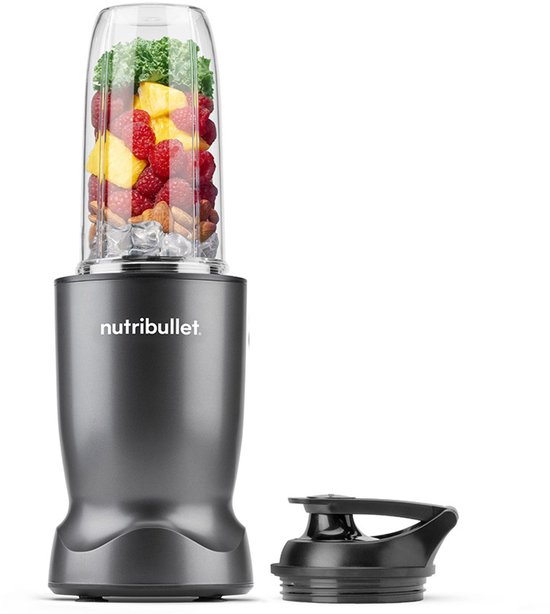 Nutribullet Turbo - Blender - Smoothie Maker - Powerblender - Krachtige 1000 Watt Motor - Incl. To Go Deksel en 700 ml Drinkbeker - Grijs