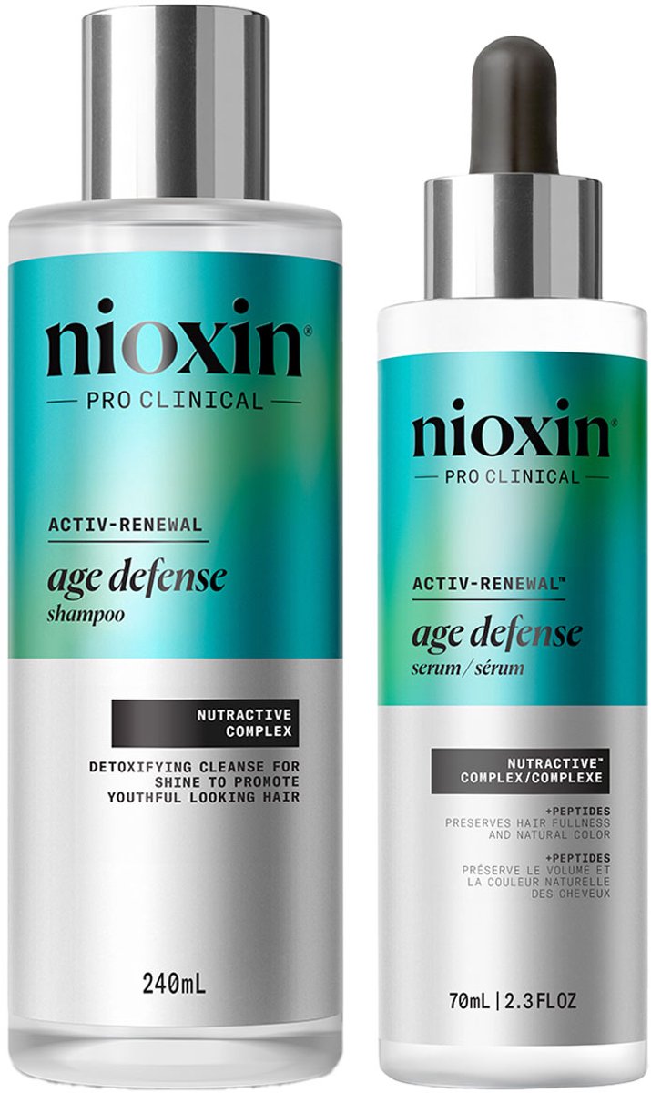 Nioxin - Age Defense Shampoo & Serum voor Ouder en Grijs wordend Haar