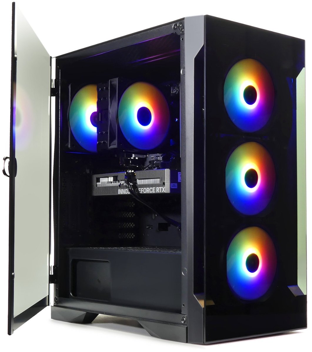 AMD Ryzen 5 7500X3D High-End Game PC - GeForce RTX 5060 Ti 8GB - 32GB DDR5 RAM - 1TB SSD - Met Magneetdeur - WiFi 6 / Bluetooth 5.4 - Windows 11 PRO - ELITE E2