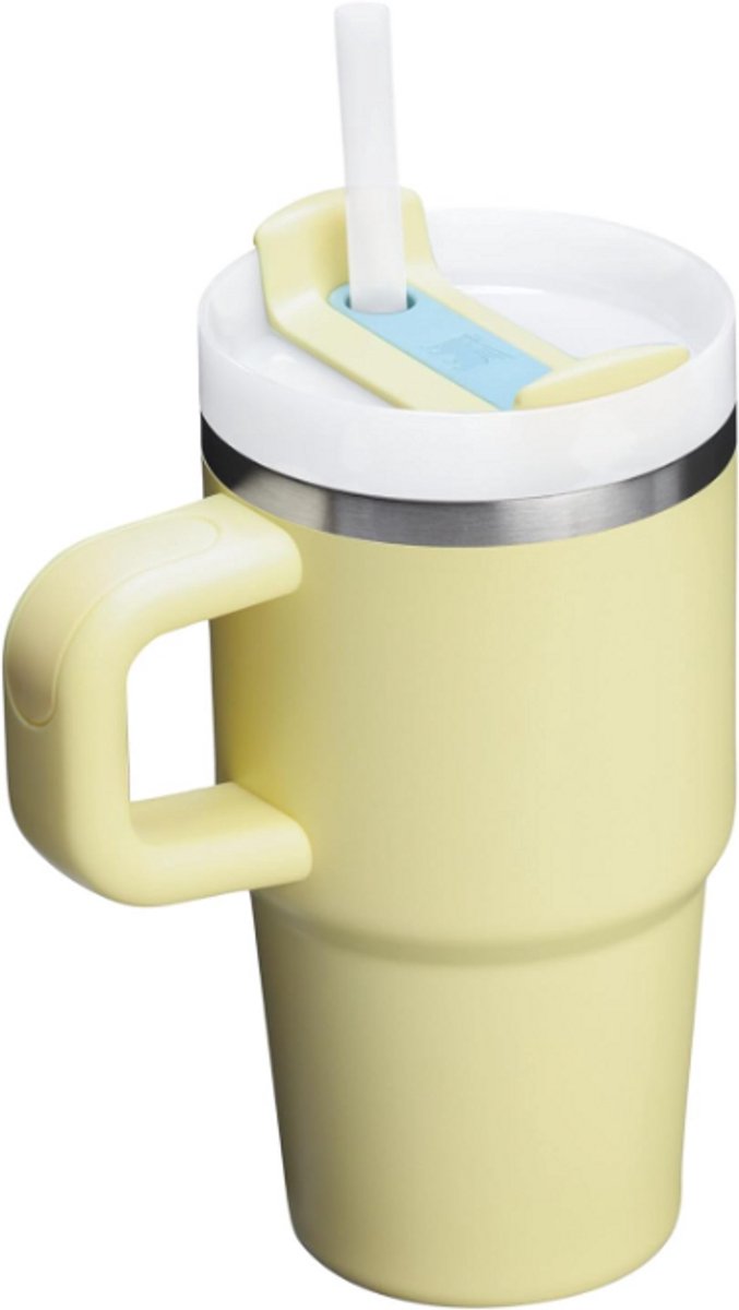 STANLEY Quencher H2.0 Tumbler 20 oz – Pomelo | RVS Drinkbeker met Handvat & Rietje | 3-Stand Flowstate Deksel | Reisbeker | Cup Holder Compatibel | Geïsoleerd & BPA-Vrij – foto 2