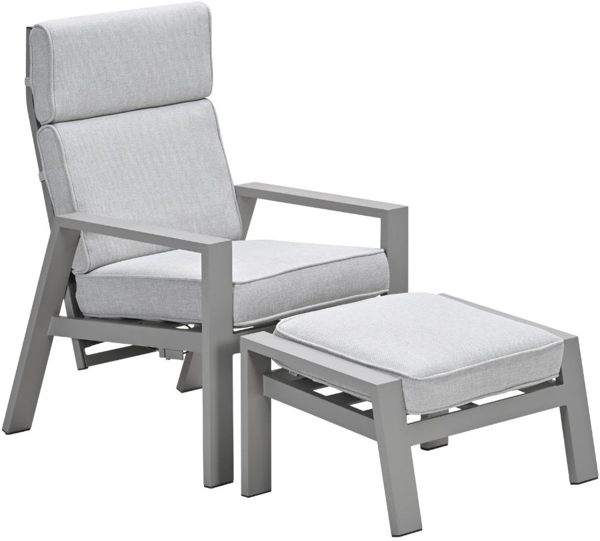 Garden Impressions Lora loungestoel verstelbaar incl voetenbank - taupe