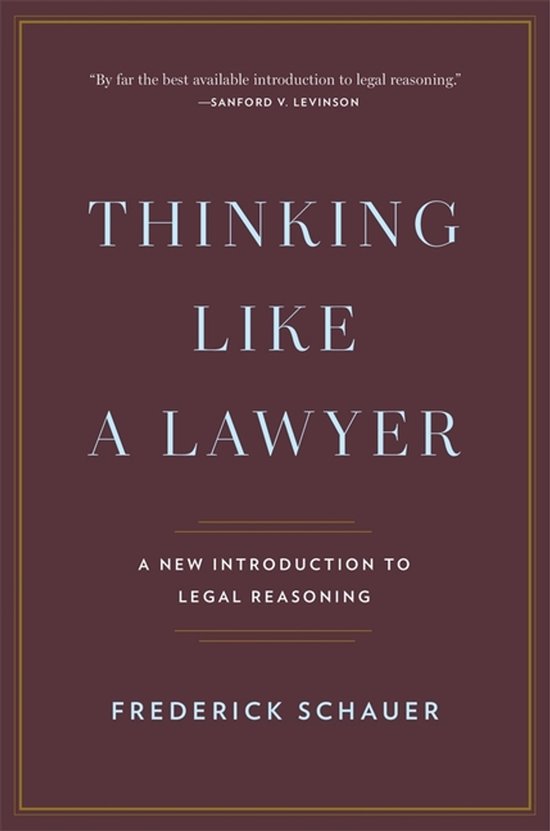 Thinking Like A Lawyer - cover