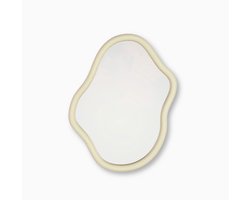 Housevitamin Retro Organische Wandspiegel Zandkleur – Moderne Design Spiegel – MDF & Glas – 30 x 40 cm