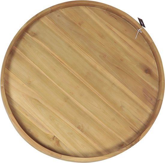 Rond natuurlijk houten dienblad Zwarte koffie Snackmaaltijden Transferbak Multifunctioneel dienblad voor Cafe Restaurant Hotel Home Shop(XL 30cm