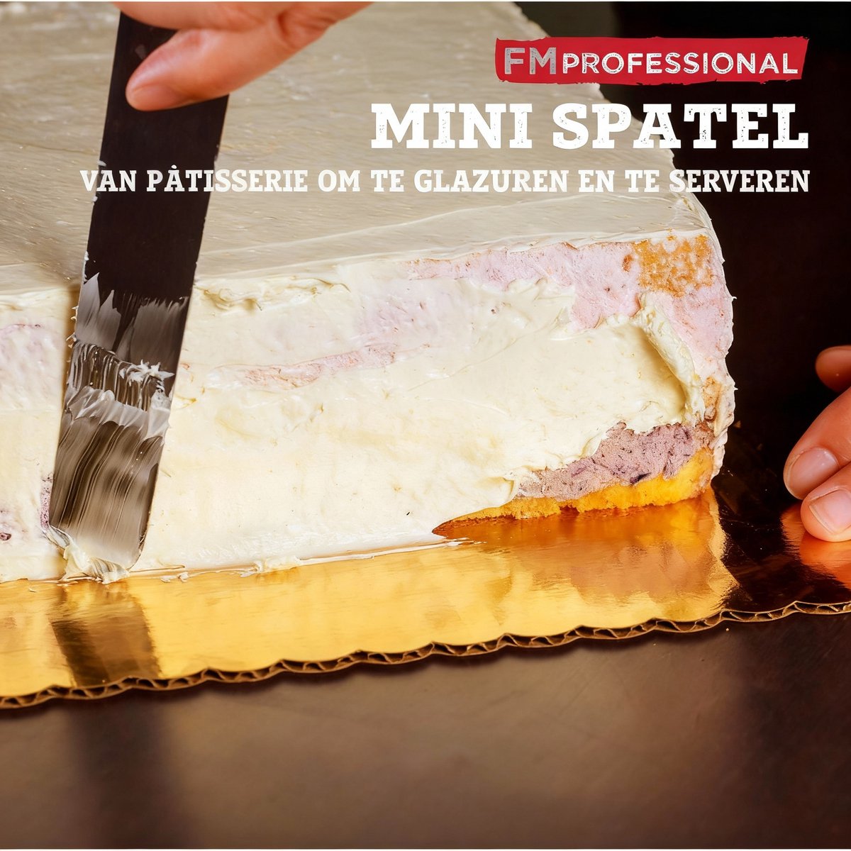 Mini gebogen spatel 22,5 cm FM Professional