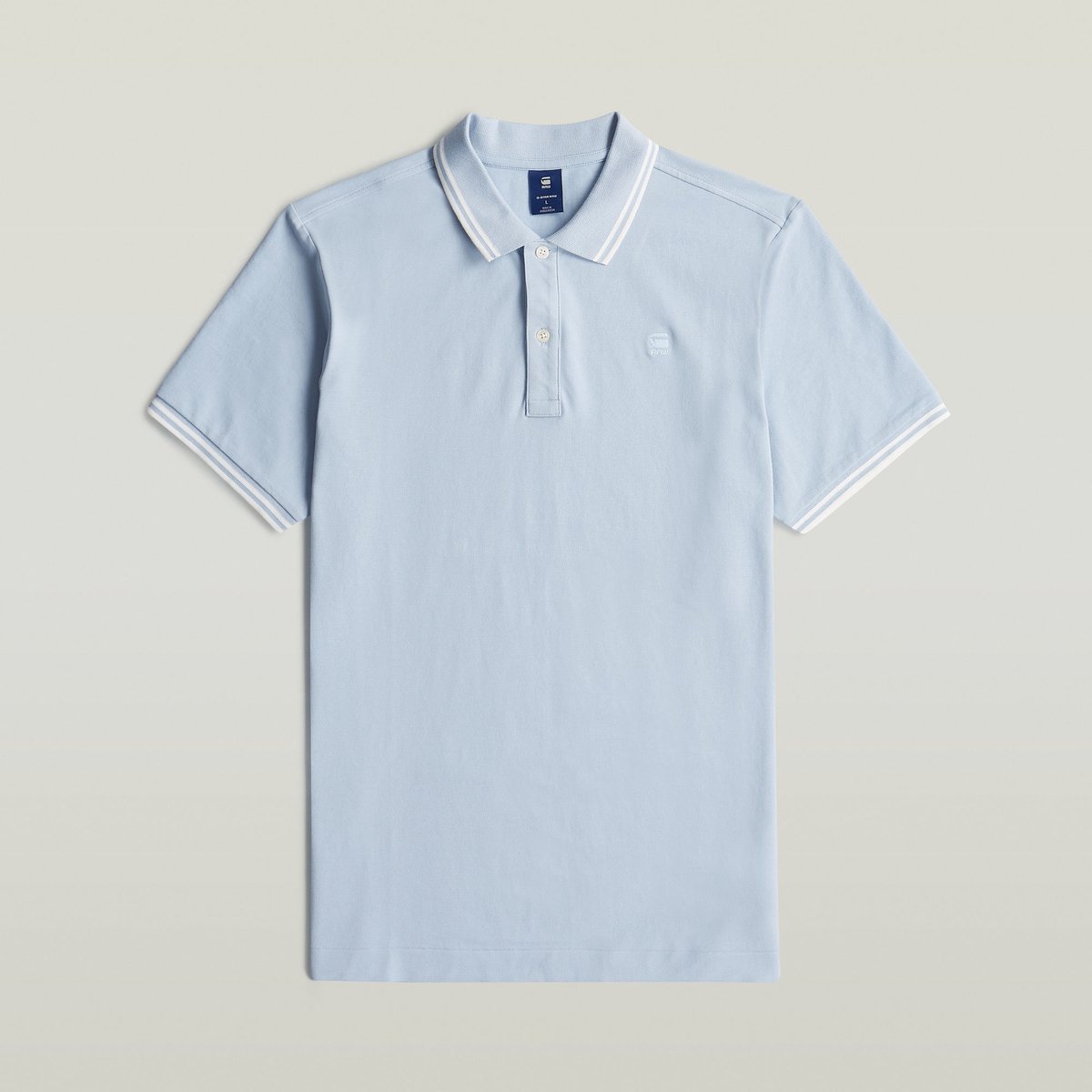 G-star Dunda Slim Stripe Korte Mouw Poloshirt S Man Night Wave