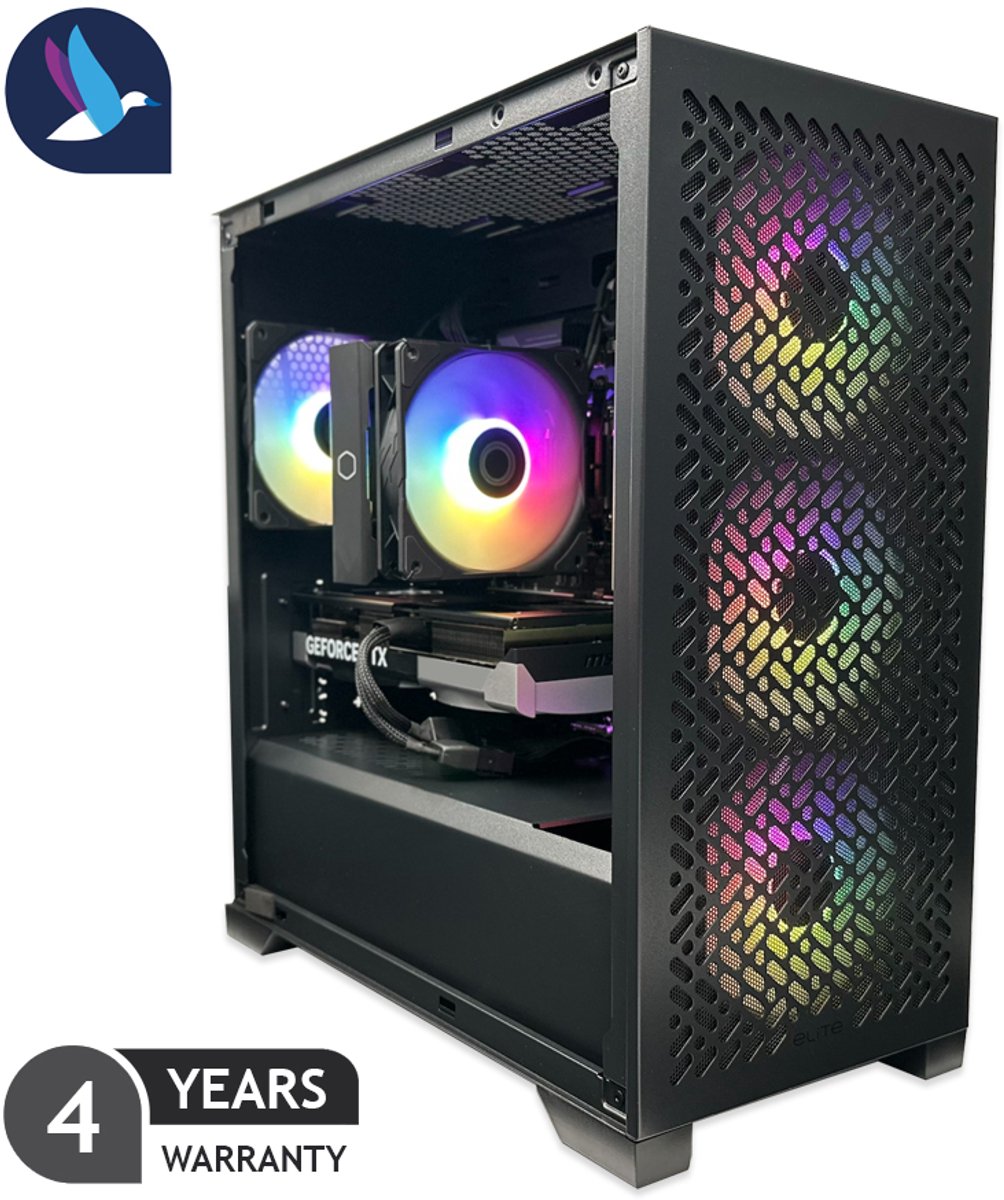 Cooler Master Elite Gaming PC - AMD Ryzen 7 9800X3D - NVIDIA RTX 5070 Ti - 32 GB RAM - 1 TB SSD - WiFi - BT