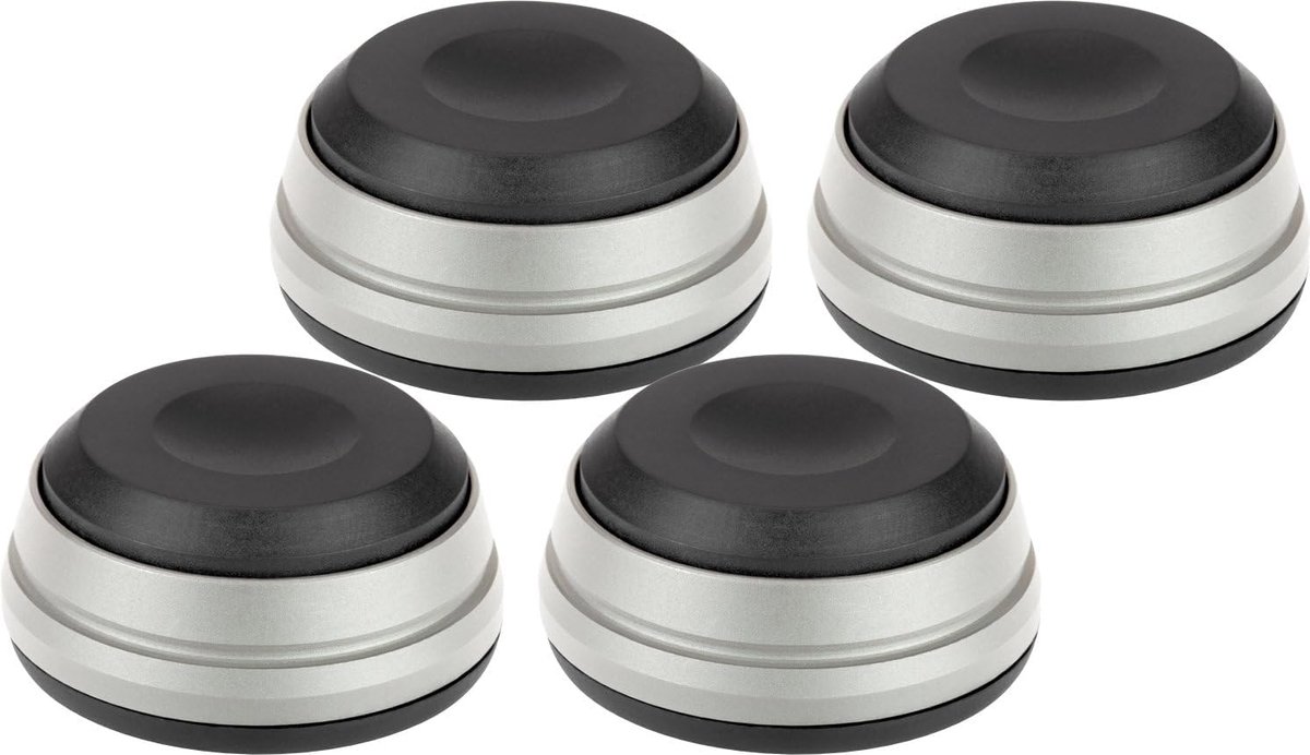 Dynavox SDS4 Set van 4 zilveren trillingsdempers voor luidsprekers en apparaten