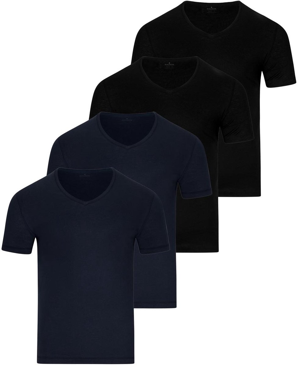 RAGMAN Heren onder t-shirts 4 pack Basic