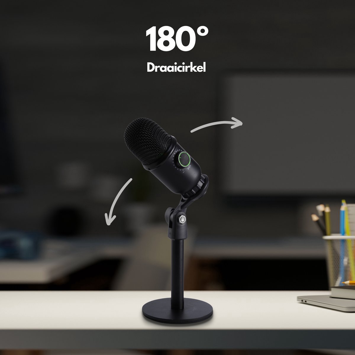 null Microfoon met Standaard – USB, Cardioïd, Plug & Play thumbnail 7
