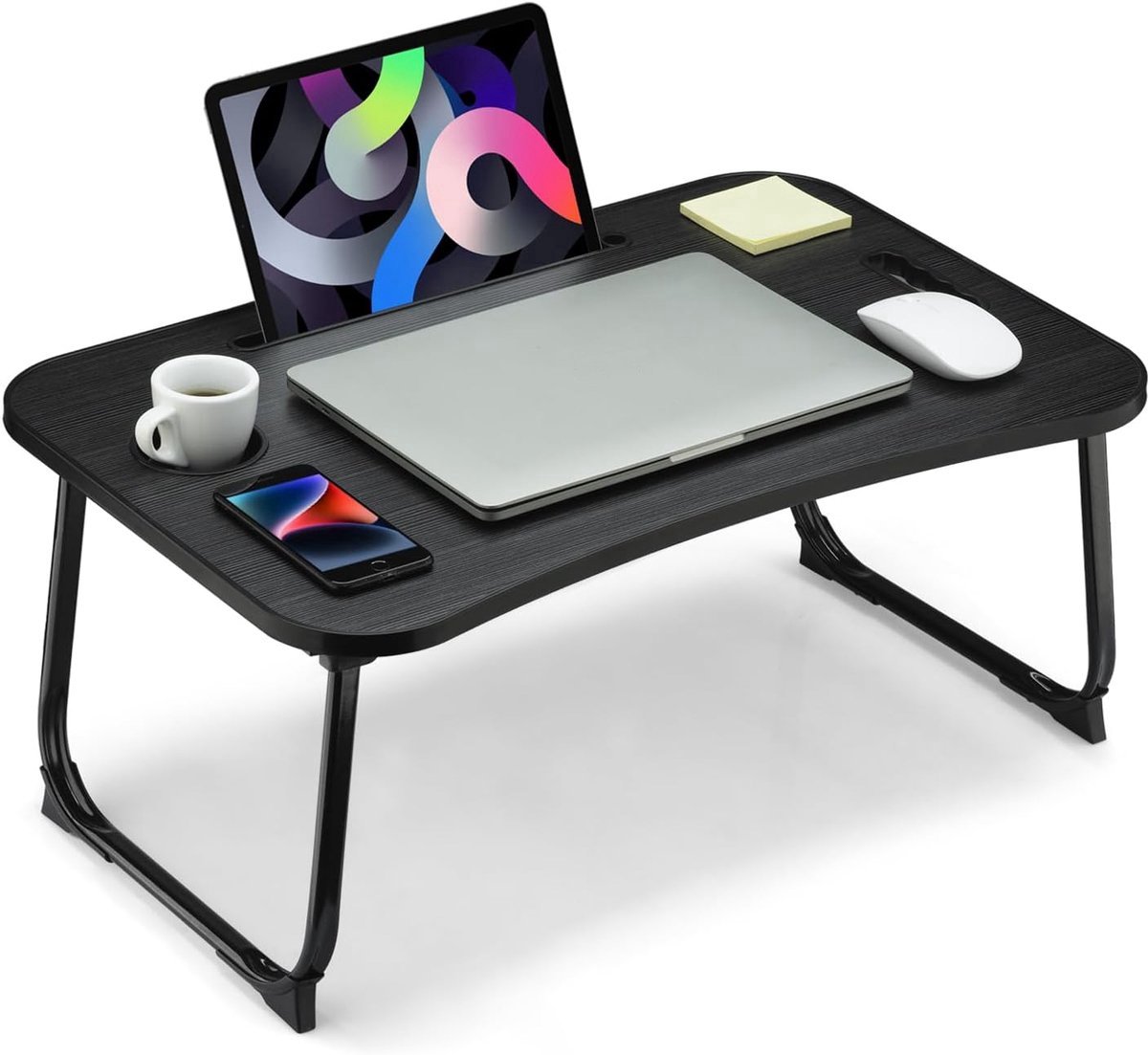 Sounix Bedtafel - Laptoptafel - Inklapbaar - Banktafel - Ontbijttafeltje - Zwart
