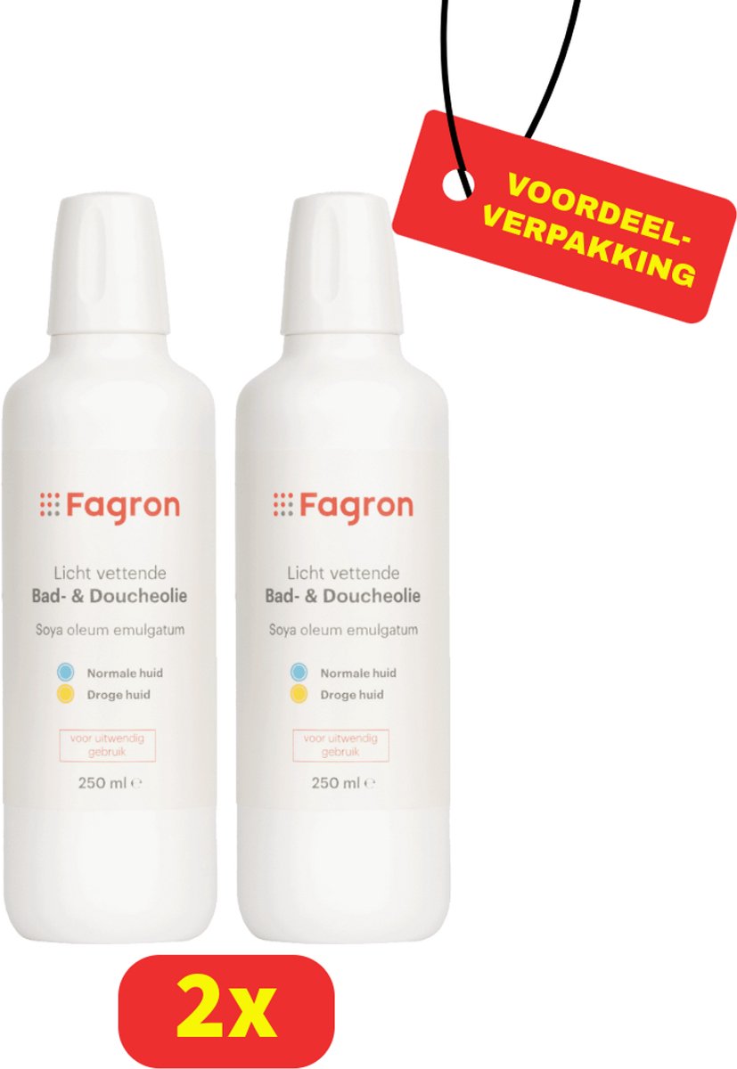 Fagron Licht Vettende Bad en Douchelotion - 2 x 250ml - Voordeelverpakking