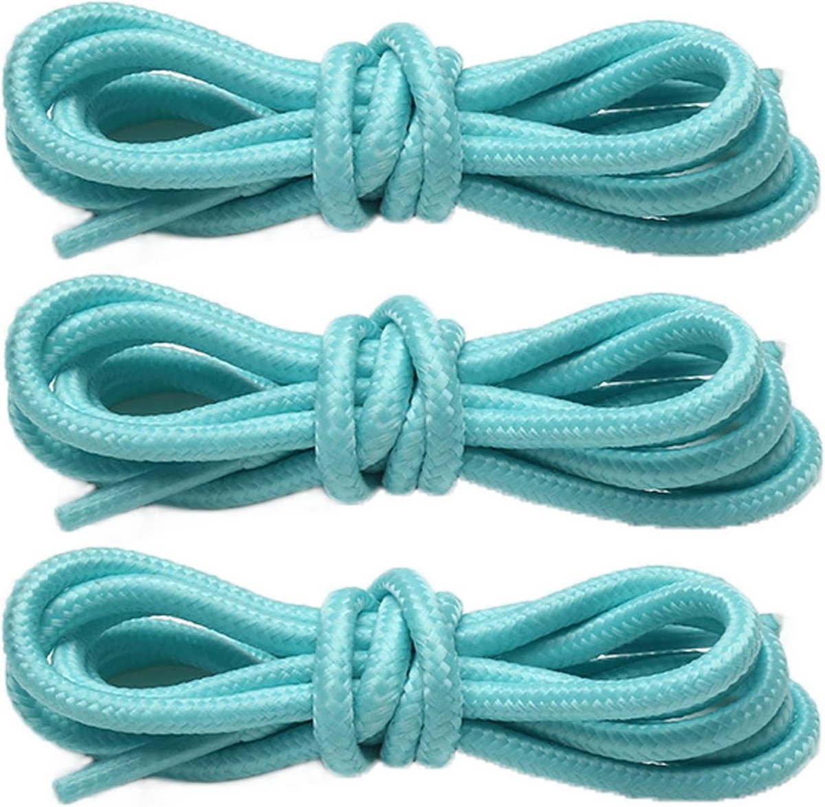 3 Paar Ronde Schoenenveters - Lichtgevend & Gekleurd Polyester voor Sneakers en Sportschoenen