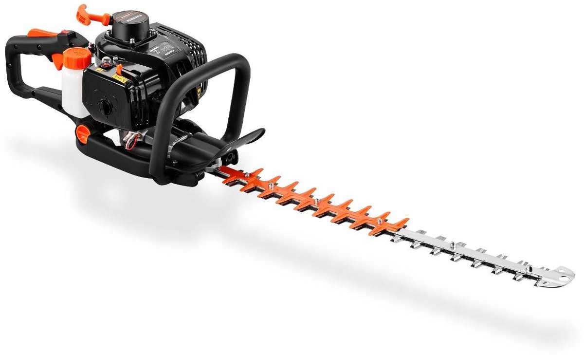 FUXTEC Benzine Heggenschaar FX-MH123ECO – 60 cm Meslengte – 56 cm Snijlengte – Professionele Geharde Stalen Messen – Centrifugaalkoppeling – Ergonomische 90° Handgreep