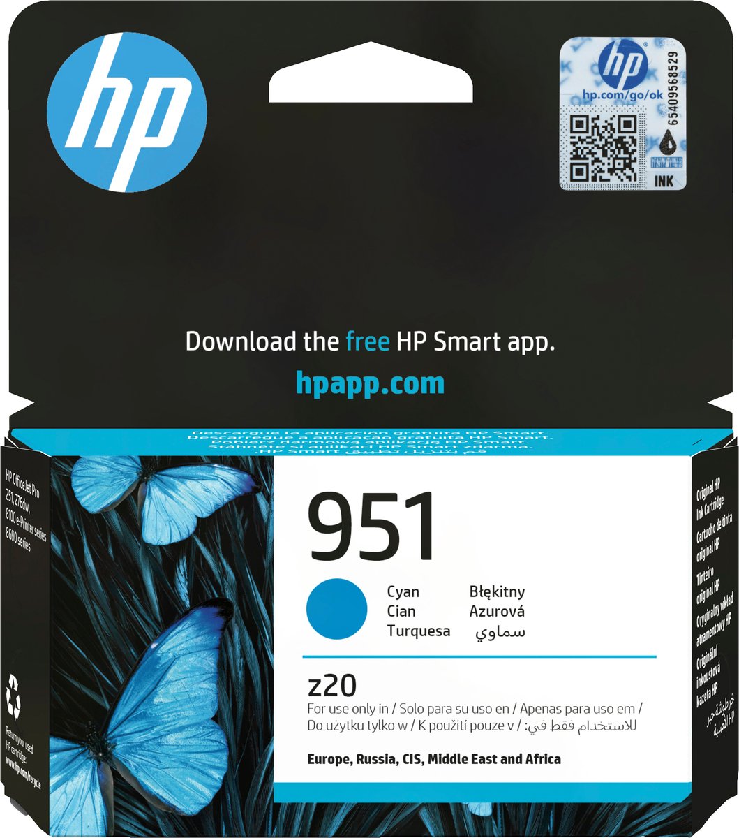 HP 951 - Inktcartridge / Cyaan